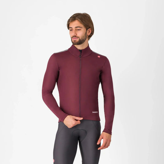 CASTELLI Winter Jacket Espresso Air Deep Bordeaux with breathability and warmth.