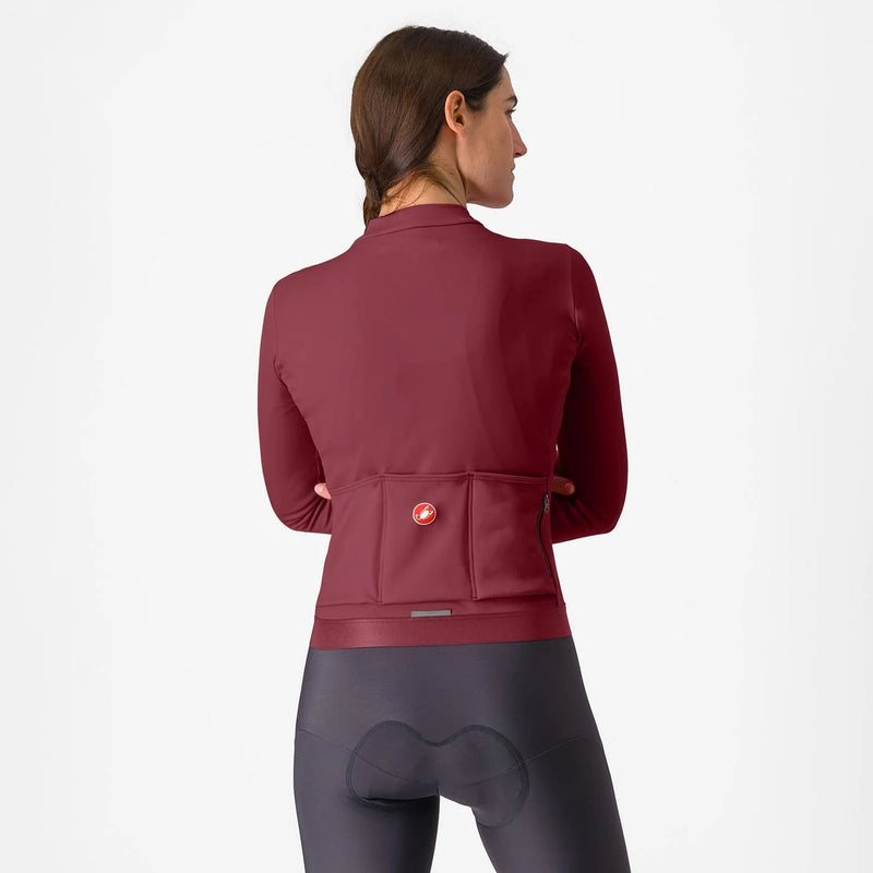 Chargez l'image dans la visionneuse de la galerie, CASTELLI Jersey LS Espresso Thermal W Deep Bordeaux - Maison du Vélo