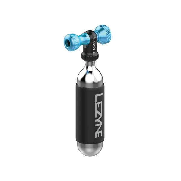 Load image into Gallery viewer, Lezyne Control Drive CO2 25g adapter with neoprene sleeve and control valve.
