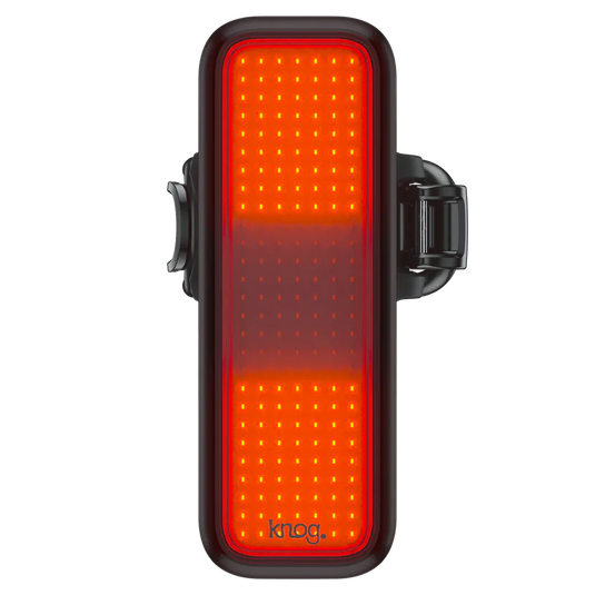 Innovative KNOG Blinder V Rear Bike Light with bright 100 lumen output, USB rechargeable, and waterproof design.