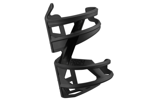 ELITE Bottle Cage Prism made from recycled plastic with fiberglass, soft touch skin, black.