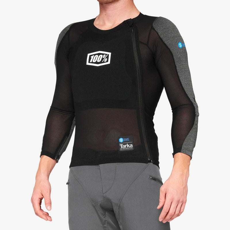 Chargez l'image dans la visionneuse de la galerie, 100% Tarka Body Armour Long Sleeve Black with SmartShock Protection