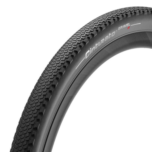 PIRELLI Tire Cinturato Gravel H Hard Terrain 700x35C Black with SpeedGRIP Compound and puncture protection, ideal for compact surfaces.