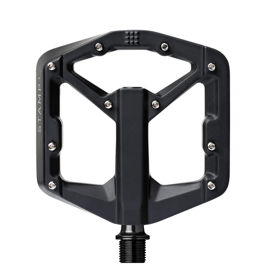 CRANKBROTHERS Flat Pedal Stamp 3 Small with magnesium platform and adjustable pins.
