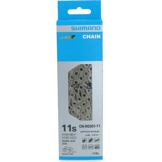 SHIMANO Chain CN-HG901 11-speed 116L Silver with SIL-TEC coating, in packaging.