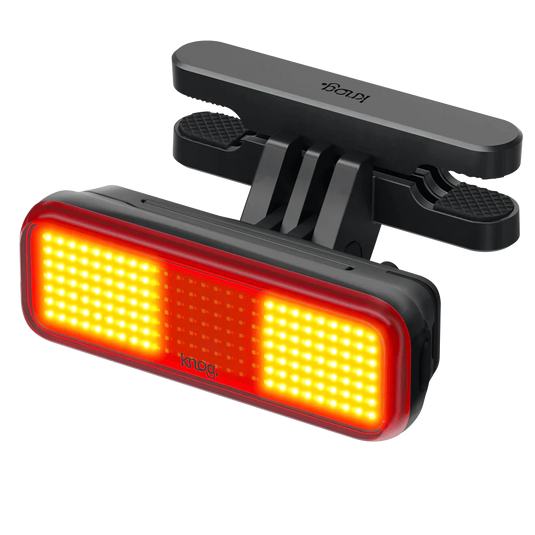 Knog Blinder Link Saddle Rear Bike Light with 100 lumen output and specialized mounting system.