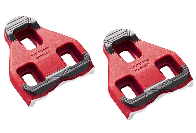 Load image into Gallery viewer, LOOK Cleats Delta Fitness Grip in red with black details for secure indoor walking.