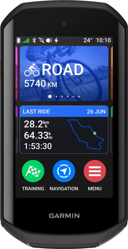 Chargez l'image dans la visionneuse de la galerie, Garmin GPS Edge 1050 bike computer with LCD display and performance features.