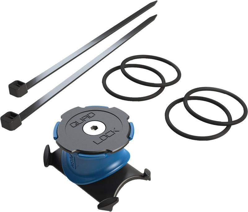 Load image into Gallery viewer, QUAD LOCK Mount Handlebar / Stem Mount with O-rings and cable ties for secure smartphone attachment on bikes.