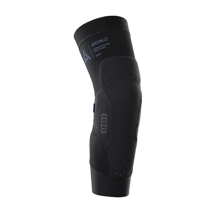Chargez l'image dans la visionneuse de la galerie, ION Knee Guard Arcon LT Unisex Black with biodegradable L-2 protection pad and silicone grippers.
