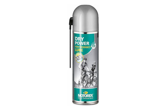 Motorex Dry Power Performance Lube 300ml bottle, Swiss quality chain lubricant for dry, dusty environments.