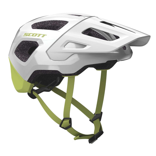 SCOTT Helmet Argo Plus CE in White and Bitter Yellow with MIPS® Brain Protection, extended coverage, and optimized ventilation.
