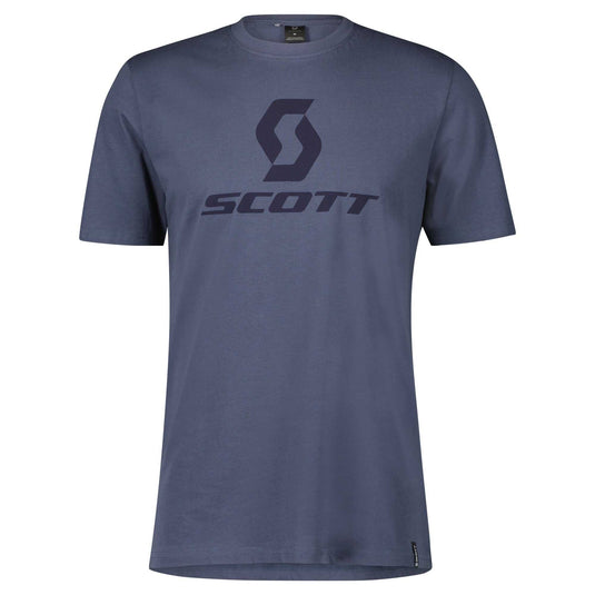 SCOTT T-Shirt Men Icon Metal Blue with logo, stylish and comfortable fit.