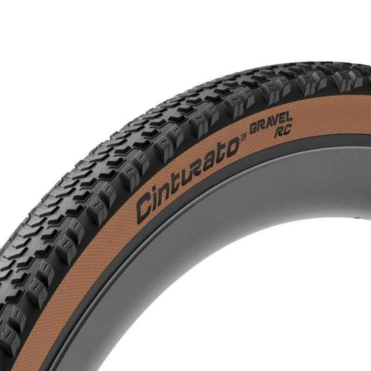 PIRELLI Cinturato Gravel RC tire 700x45c, mixed terrain, tanwall design.