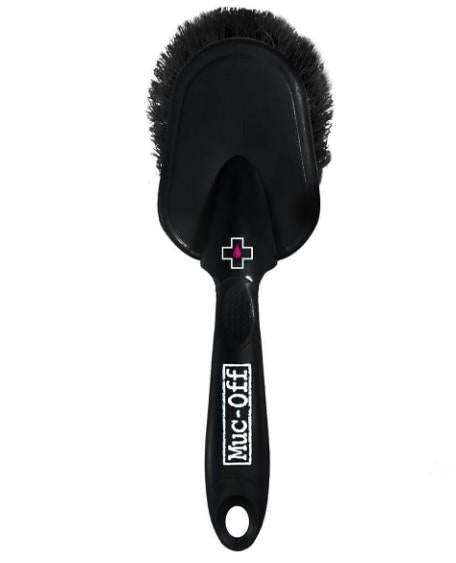 Muc-Off Soft Washing Brush with sintered bristles, oversized head, and dual density handle for bike cleaning.