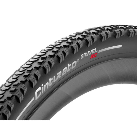 PIRELLI Tire Cinturato Gravel RC Mixed Terrain 700x40c Black with rugged tread design for gravel racing.