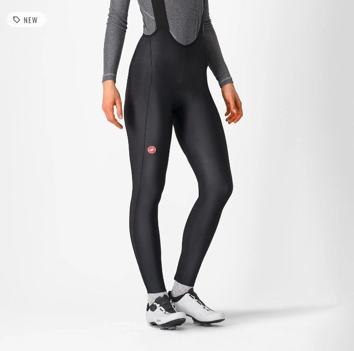 Chargez l'image dans la visionneuse de la galerie, CASTELLI Bibtight Espresso W DT Black, winter cycling bib tights with Thermoflex fabric and Progetto X2 Air Seamless Donna seat pad.