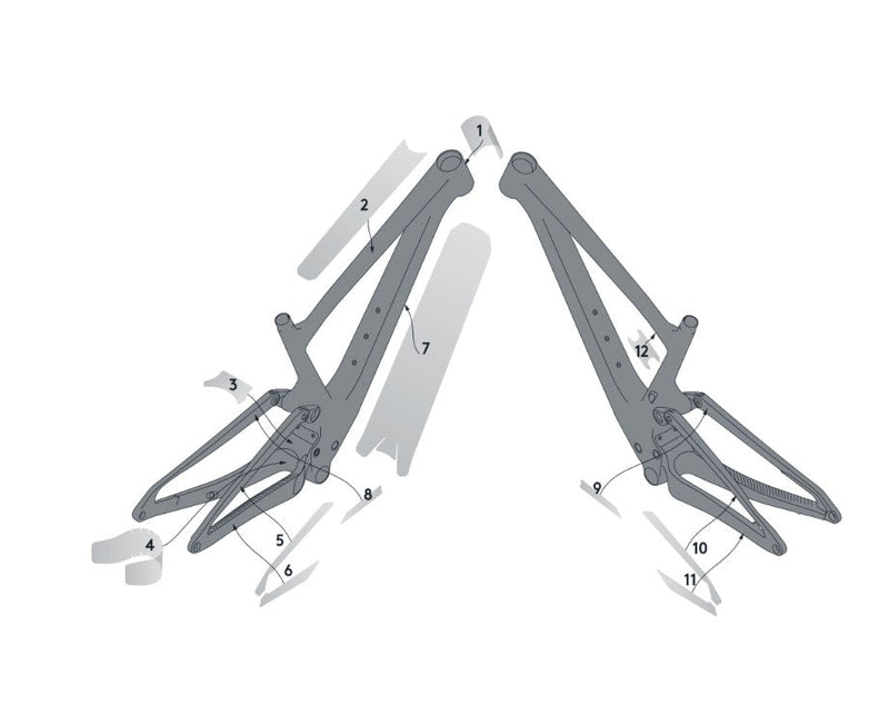 Chargez l'image dans la visionneuse de la galerie, SYNCROS Frame Protection Kit for SCOTT Spark Carbon bike, pre-cut design.