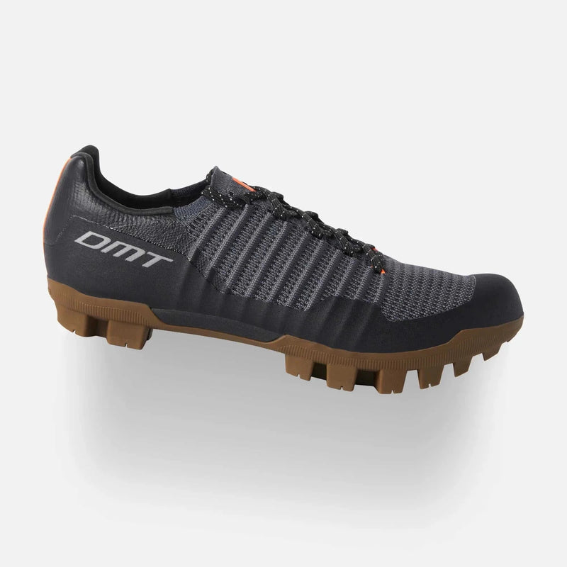 Load image into Gallery viewer, DMT Gravel GK1 Black-Anthracite cycling shoe with knit construction and Michelin® outsole.
