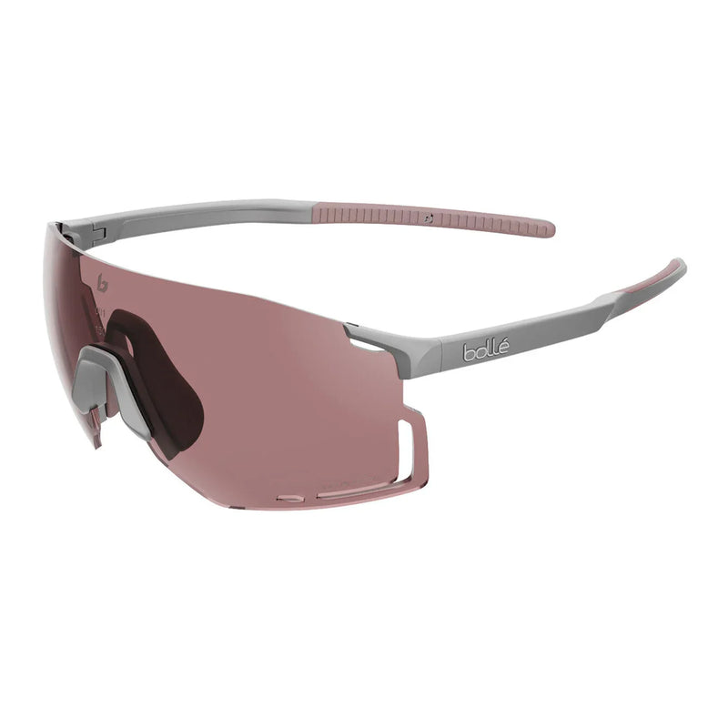 Load image into Gallery viewer, BOLLE Sunglasses Icarus 7 Vermillion Gun Photochromic with pink tint and frameless design.