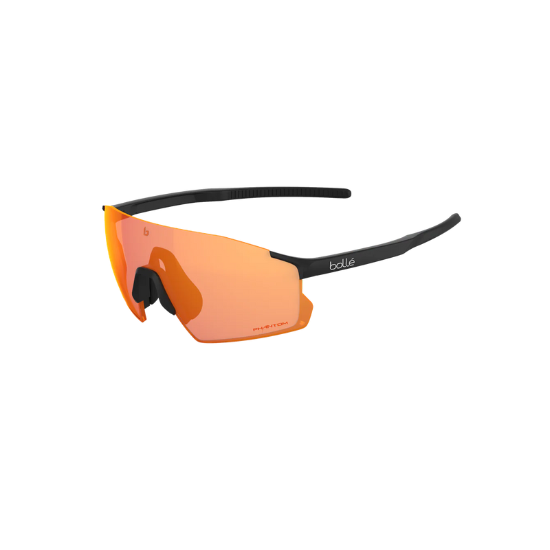 Load image into Gallery viewer, BOLLE Icarus sunglasses with Phantom Brown Red photochromic lenses and black matte frame.