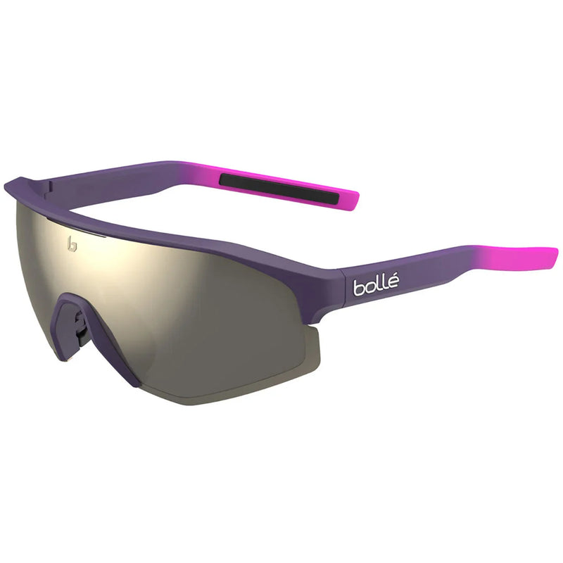 Load image into Gallery viewer, BOLLE Lightshifter sunglasses in gold burgundy pink matte with grey tint.