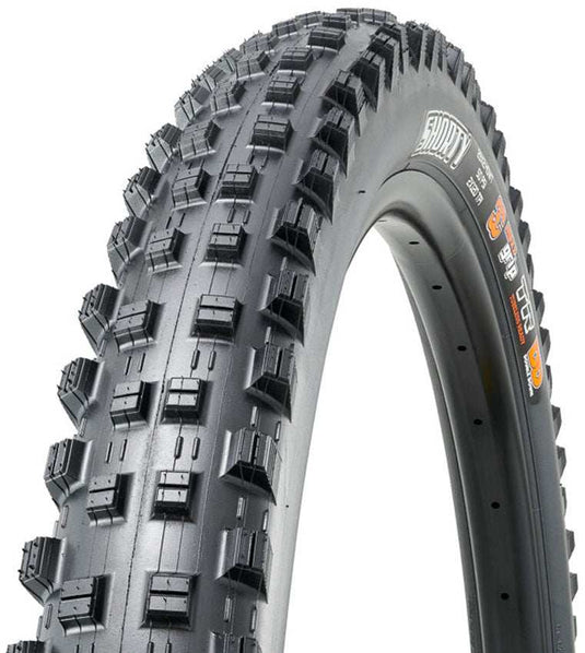 MAXXIS Tire Shorty 29 x 2.40 WT 3C MaxxTerra TR EXO with redesigned knob layout for improved traction and mud shedding.
