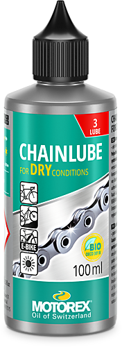 MOTOREX Lube Chainlube for dry conditions, biodegradable synthetic oil, 100ml.