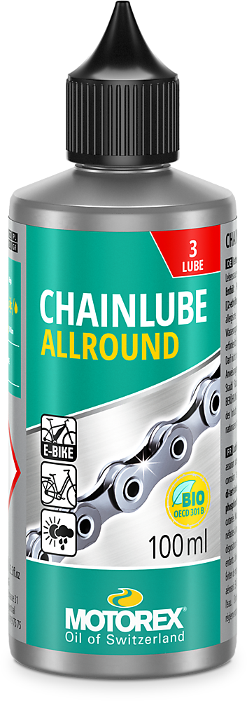 Motorex Lube Chainlube Allround bottle for universal chain protection.