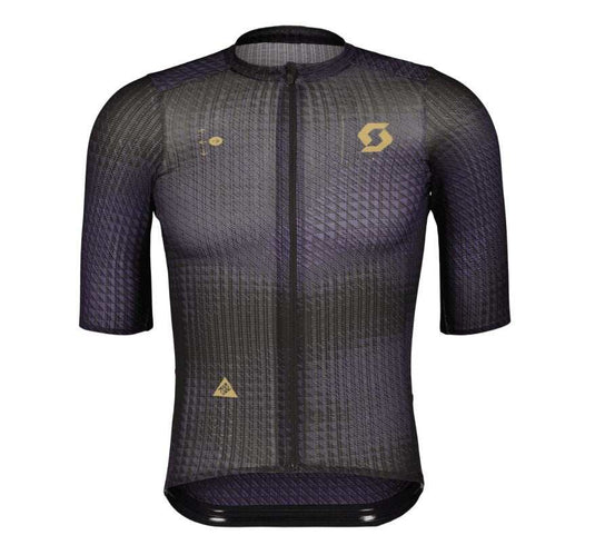 SCOTT Jersey ULTD SL Short-Sleeve Men's Cyber Purple with DRYOxcell fabric and road-specific fit.