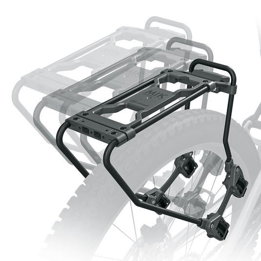 Universal aluminium bike pannier rack with adjustable mounting and MIK adapter.