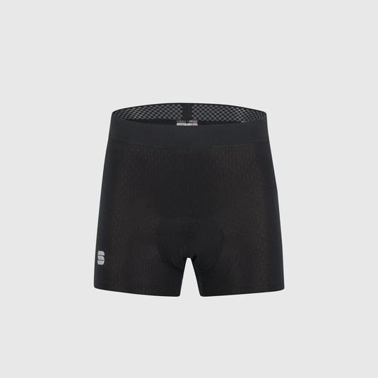 SPORTFUL black cycling undershort for men with breathable fabric and elastic waist.