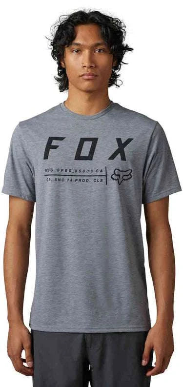 Chargez l'image dans la visionneuse de la galerie, Men's Fox Tee Non Stop Tech Grey, quick-drying, moisture-wicking t-shirt with Fox branding.