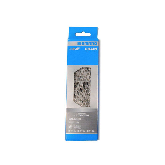 SHIMANO Chain Ultegra CN-6600 HG 10-speed 116L Silver packaging.