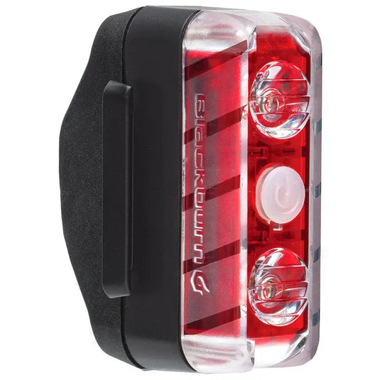 BLACKBURN Dayblazer 65 Rear Light with 65 lumens and 270-degree visibility, rechargeable via Micro-USB.
