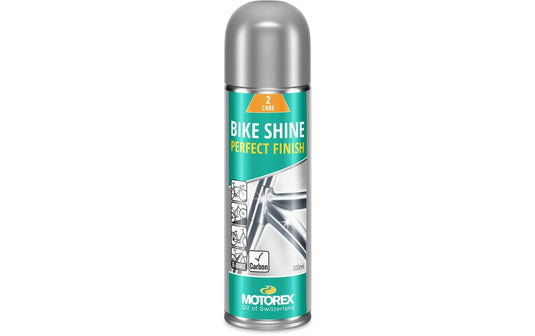 Motorex Bike Shine Perfect Finish 300ml aerosol can for bike care and protection.