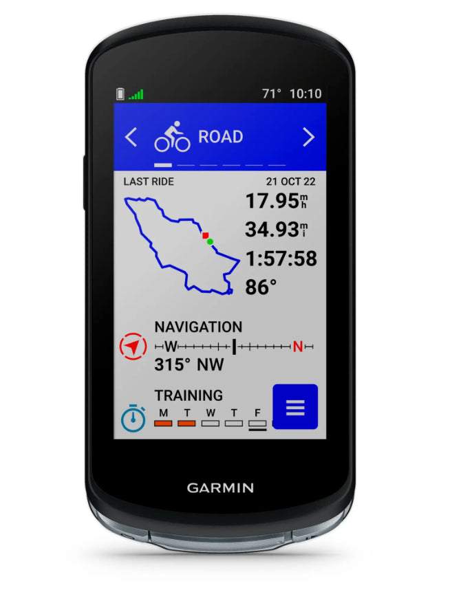 Load image into Gallery viewer, GARMIN GPS Edge 1040 bike computer displaying navigation and ride metrics.
