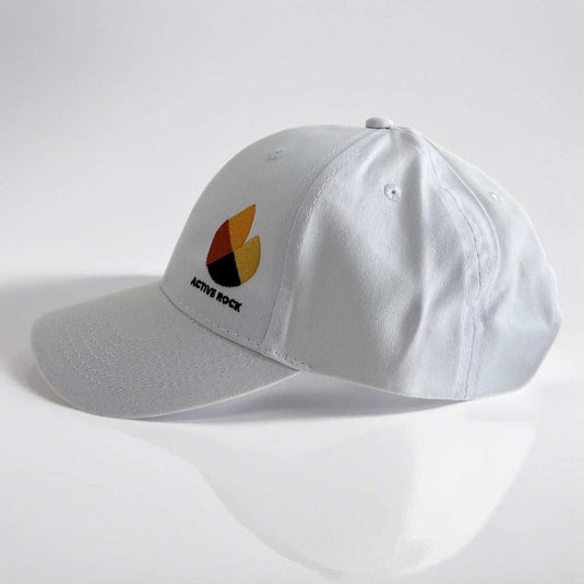 White Active Rock Classic Cap with logo and ventilation holes.