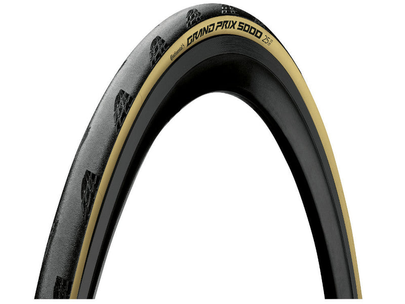 Load image into Gallery viewer, CONTINENTAL Tire Grand Prix 5000 700x25c Black Cream, high-performance road bike tire.