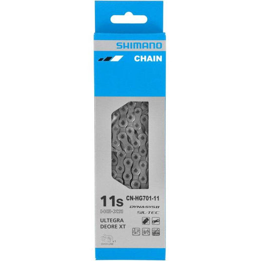 SHIMANO Chain Ultegra XT CN-HG701 11-speed 116L in packaging with SIL-TEC coating for smooth shifting.