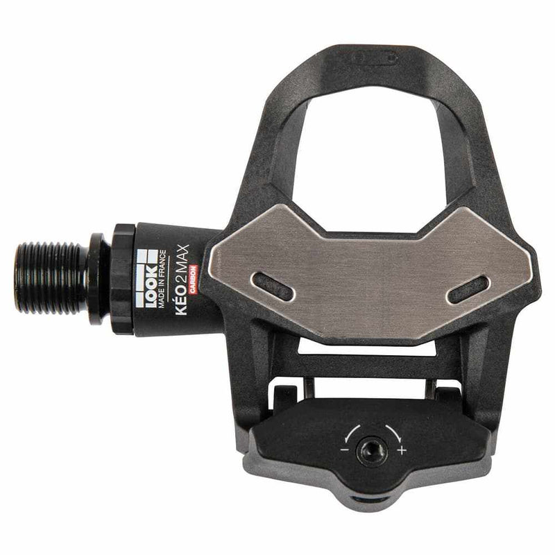 Load image into Gallery viewer, LOOK Pedals Keo 2 Max Carbon with Chromoly+ axle and stainless steel bearings for reliability.