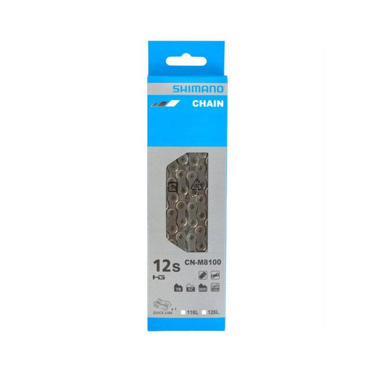 Shimano Chain XT CN-M8100 12-speed 138L Silver packaging.