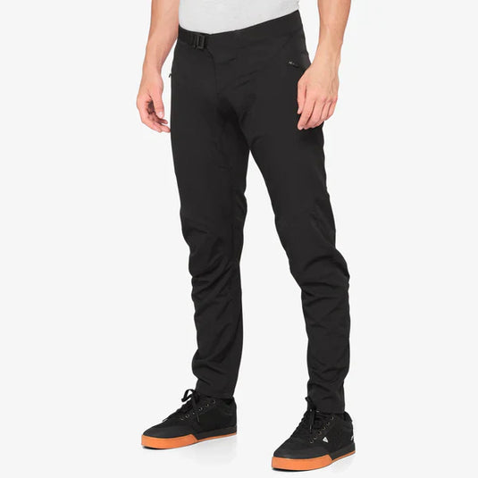 Black 100% Pants Airmatic LE for all-mountain riding with adjustable closure and tapered legs.