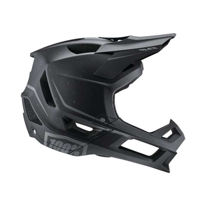 Chargez l'image dans la visionneuse de la galerie, 100 Trajecta Helmet Black, lightweight, full-face design, SmartShock protection, ventilation system.