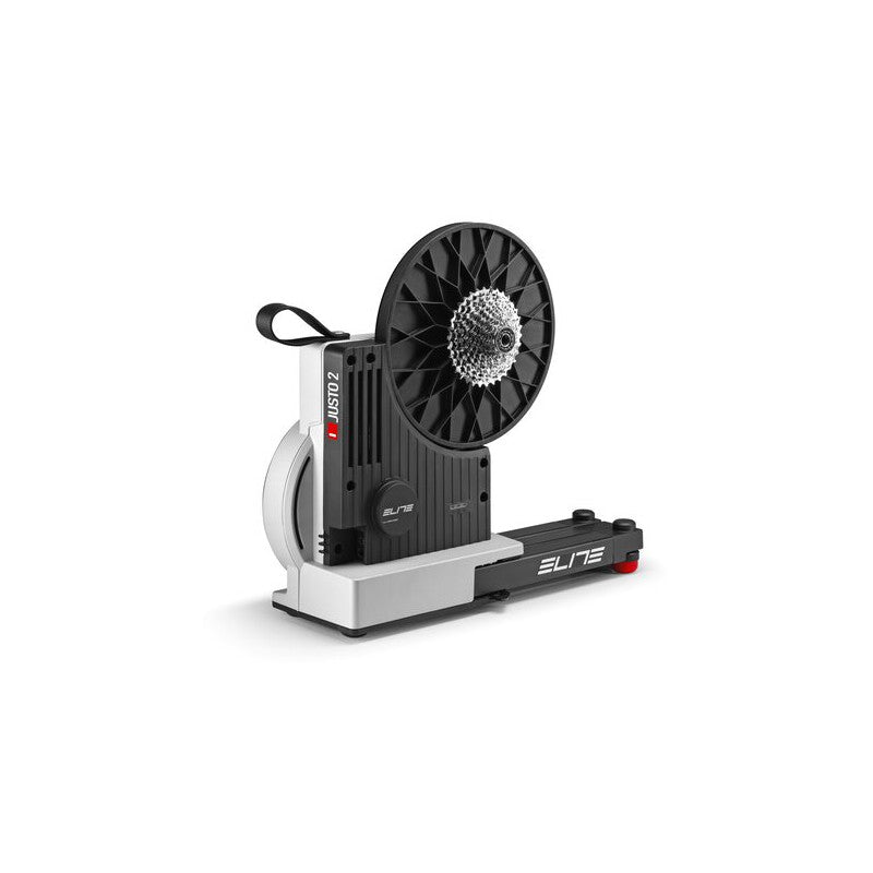 Chargez l'image dans la visionneuse de la galerie, Elite Realtrainer Justo 2 with 12-speed cassette, interactive roller trainer with WiFi connectivity.
