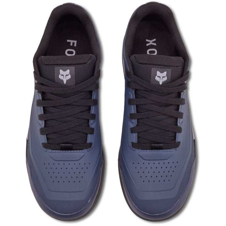 Chargez l'image dans la visionneuse de la galerie, FOX Shoes Union Flat Blue Steel MTB shoes with durable Ultratac rubber sole, molded toe cap, and arch support.