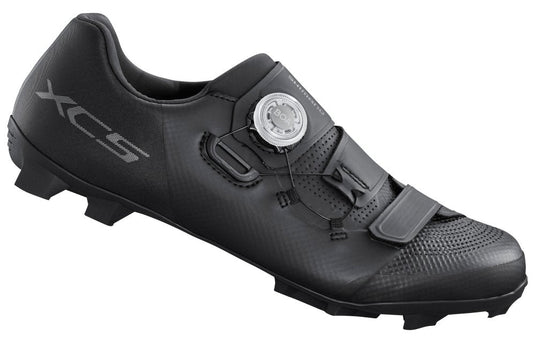 SHIMANO Shoes MTB SH-XC5 SPD Black with BOA L6 dial and ULTREAD XC rubber outsole.
