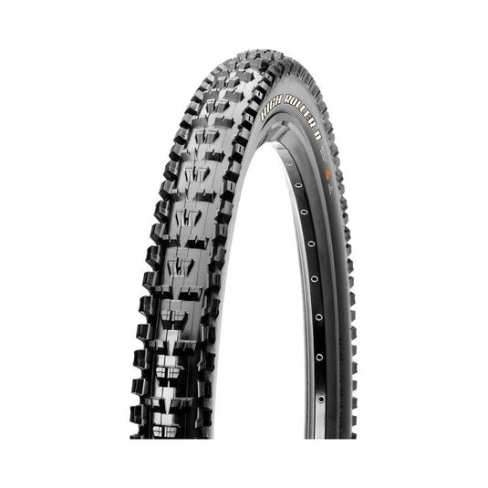 MAXXIS Tire High Roller II DH 26 x 2.40 Super Tacky Black with aggressive tread design and low rolling resistance.