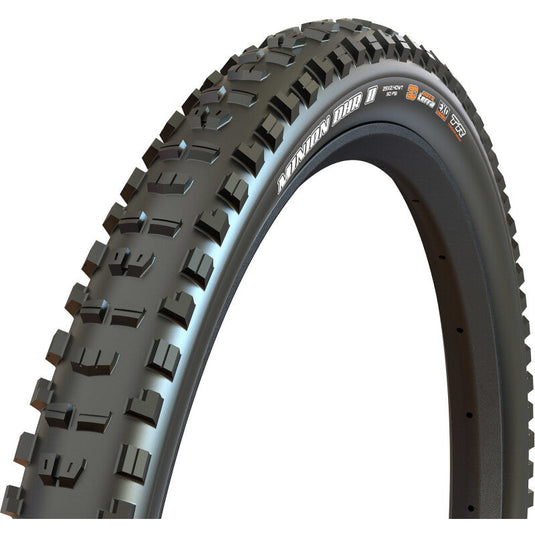 MAXXIS Tire Minion DHR II DH TR 3C Terra E-25 29x2.50 black, aggressive tread design, optimal grip, and braking control.