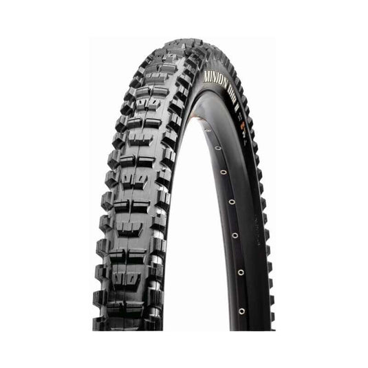 MAXXIS Tire Minion DHR II EXO+ TR 27.5x2.80 Black, aggressive gravity riding tire with enhanced cornering grip and EXO+ protection.